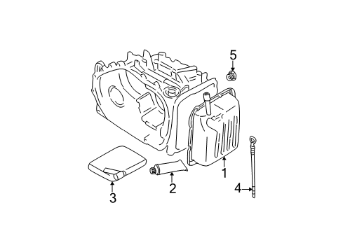 2003 Hyundai Tiburon Transaxle Parts Oil Filter Diagram for 46321-39010