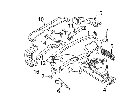 2000 BMW M5 Ducts Fresh Air Grille, Left Diagram for 64228364029