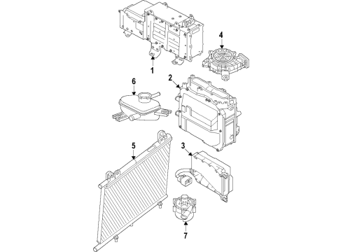 2016 Nissan Murano Hybrid Components, Battery, Cooling System Radiator Assembly-Sub Diagram for 21457-5AF0A