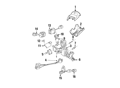 1999 BMW M3 Cruise Control System Cruise Control Actuator Diagram for 65718360043