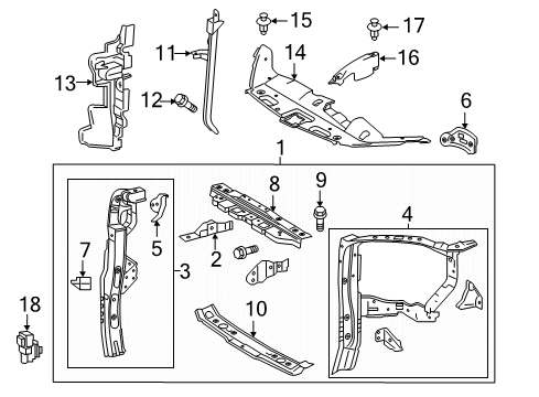 2014 Toyota Highlander Automatic Temperature Controls Sight Shield Diagram for 53295-0E070