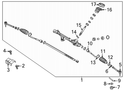 2021 Kia Sorento Steering Column & Wheel, Steering Gear & Linkage PINION Assembly-Steering Diagram for 56512P2000