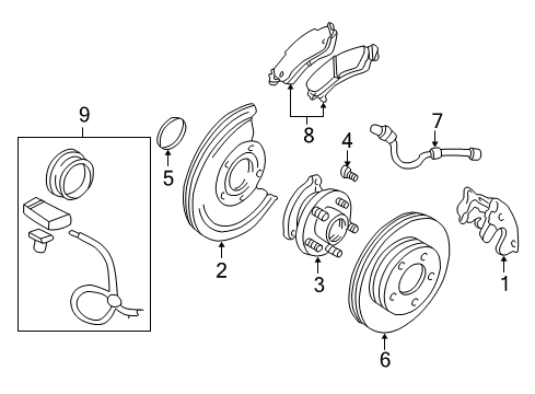 2001 Chevrolet Blazer Anti-Lock Brakes Brake Pressure Modulator Valve Assembly Diagram for 12478028