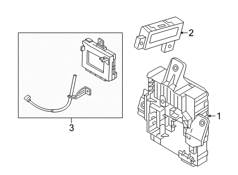2015 Hyundai Sonata Fuse & Relay Ignition Control Module Relay Box Assembly Diagram for 91940-C2010