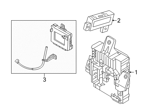 2016 Hyundai Sonata Controls - Instruments & Gauges Brake Control Module And Receiver Unit Assembly Diagram for 95400-E6320