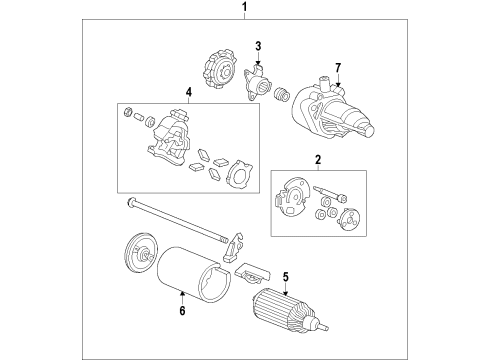 2014 Acura TSX Starter Starter Motor Assembly (Sm-73002) (Mitsuba) Diagram for 31200-R40-A01