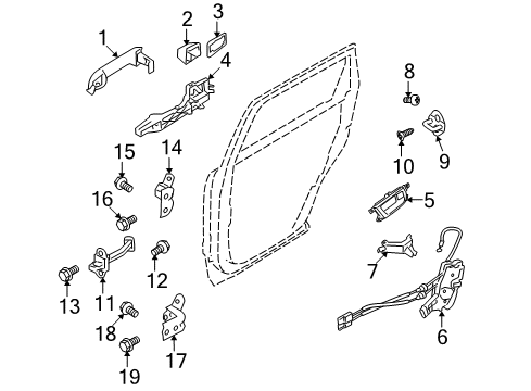 2009 Kia Borrego Rear Door Power Window Sub Switch Assembly, Right Diagram for 935802J500ABT