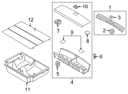 2018 Kia Sorento Interior Trim - Rear Body Cover-Blanking Diagram for 85726C6000