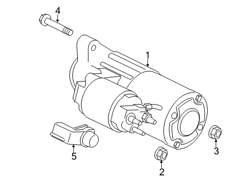 2017 Ford Transit-350 Starter Starter Nut Diagram for -W701596-S413