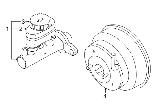 2003 Infiniti I35 Hydraulic System Brake Booster Diagram for 47210-3Y61A