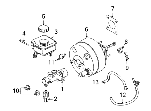 2004 Mercury Monterey Hydraulic System Reservoir Tank Diagram for 3F2Z-2K478-AB