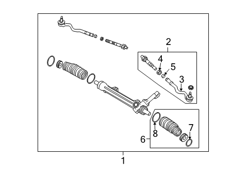 2008 BMW Z4 Steering Column & Wheel, Steering Gear & Linkage Exchange-Steering Box Diagram for 32116777506