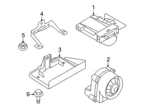 2009 BMW 128i Anti-Theft Components Anti-Theft Alarm Diagram for 65759147997