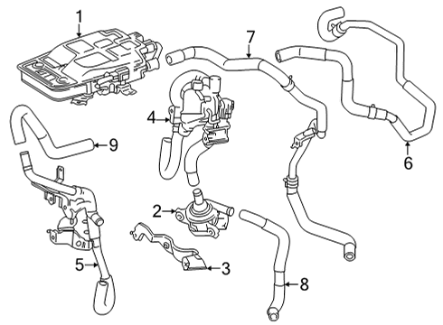2021 Toyota Mirai Heater Components Heater Assembly Diagram for 87101-62020