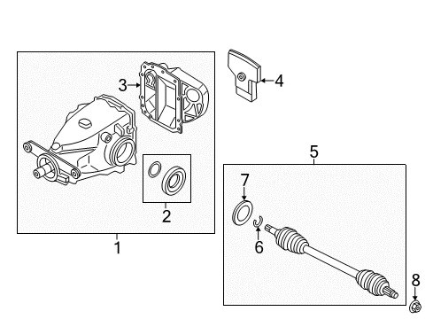 2019 BMW 430i xDrive Gran Coupe Axle & Differential - Rear Lock Ring Diagram for 33137540544