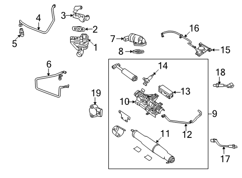 2006 Ford F-150 EGR System EGR Pipe Diagram for 5L3Z-9D477-AC