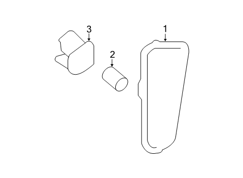 2010 Chevrolet HHR Bulbs Side Marker Lamp Diagram for 15875482