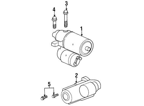 2001 Oldsmobile Aurora Starter Starter Asm, (Remanufacture) Diagram for 10465555