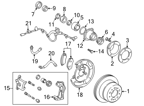 2000 Lexus LX470 Anti-Lock Brakes Pump Assembly Diagram for 47070-60010