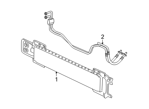 2002 Saturn Vue Automatic Transmission Transmission Auxiliary Fluid Cooler Pipe Assembly Diagram for 15842512