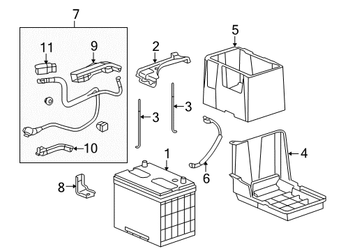 2012 Honda Crosstour Battery Sub-Wire, Starter Diagram for 32111-5J0-A00