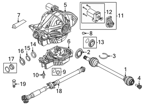 2021 BMW X5 Axle & Differential - Rear Dust Plate, Plastic Diagram for 33217616459