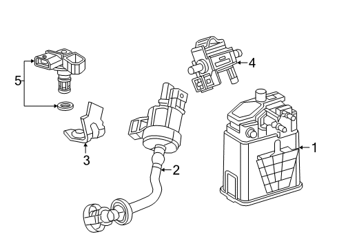 2019 Buick Cascada Emission Components Purge Solenoid Diagram for 55509571