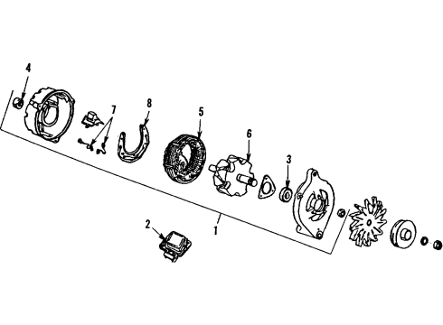 1987 Lincoln Continental Alternator Alternator Diagram for E7PZ-10346-LRM1