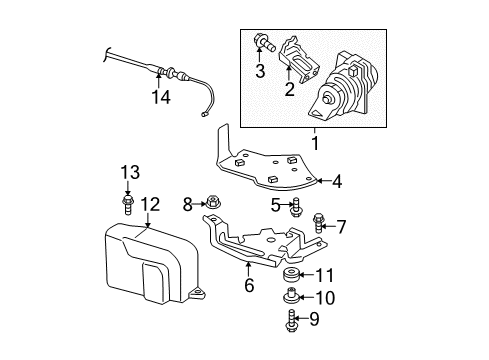 2006 Honda CR-V Fuel Supply Bracket, Accelerator Pedal Sensor Diagram for 37976-PPA-A00