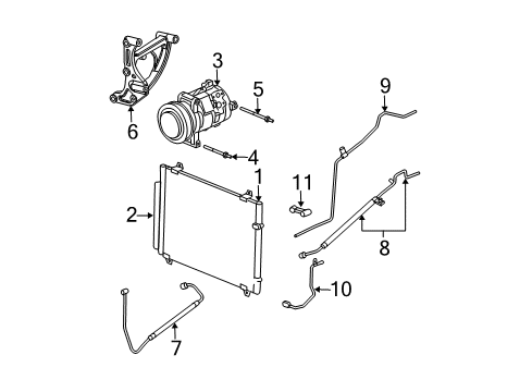 2007 Cadillac CTS Air Conditioner AC Tube Diagram for 15883622