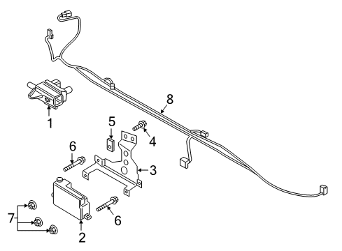 2018 Ford F-150 Automatic Temperature Controls Distance Sensor Retainer Nut Diagram for -W705817-S441