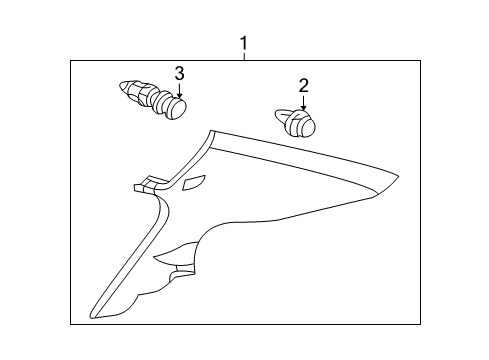 2014 Acura TL Interior Trim - Quarter Panels Garnish Assembly, Left Rear Pillar (Gray) Diagram for 84181-TK4-A02ZA