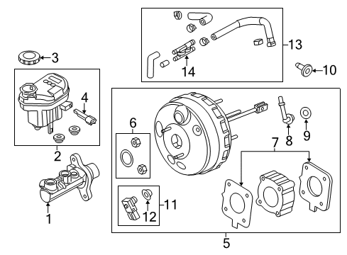 2012 Ford Explorer Dash Panel Components Filler Cap Diagram for CB5Z-2162-A