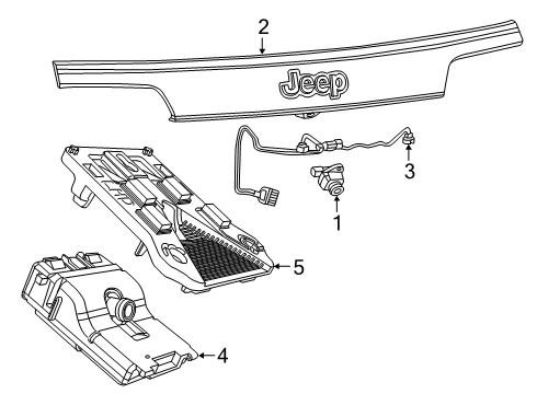 2019 Jeep Grand Cherokee Parking Aid Wiring-License Lamp Diagram for 68340936AA