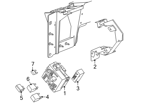 2006 Hummer H2 Flashers Block Asm-Fuse Diagram for 15266952
