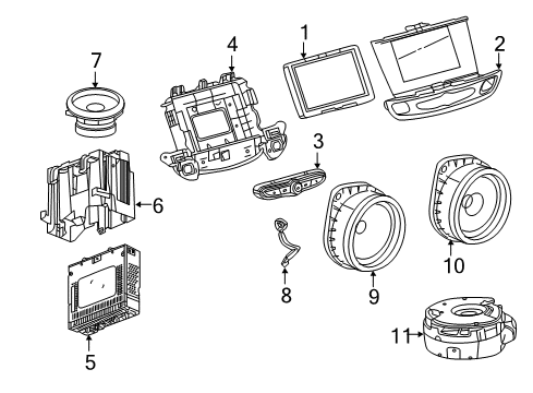 2018 Buick Regal Sportback Navigation System Mount Panel Diagram for 39081150