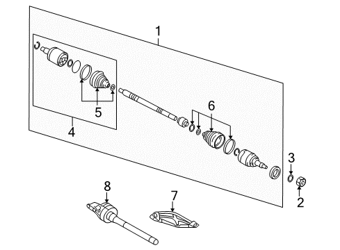 2012 Hyundai Tucson Drive Axles - Front Boot Kit-Front Axle Wheel Side Diagram for 49594-2S300