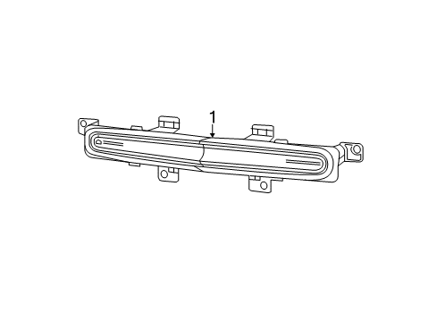 2012 Dodge Avenger High Mount Lamps Lamp-Center High Mounted Stop Diagram for 5182516AD