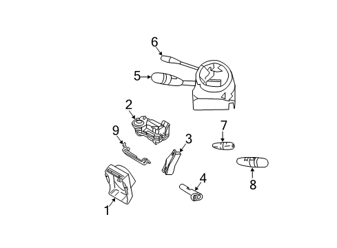 2007 Dodge Sprinter 2500 Switches Switch-Steering Column Diagram for 68010449AA