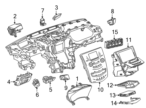 2015 Cadillac ATS Instruments & Gauges Instrument Cluster Diagram for 23213020