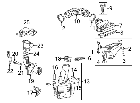 2013 Acura TSX Filters Shield, Air In. Diagram for 17262-RL5-A00