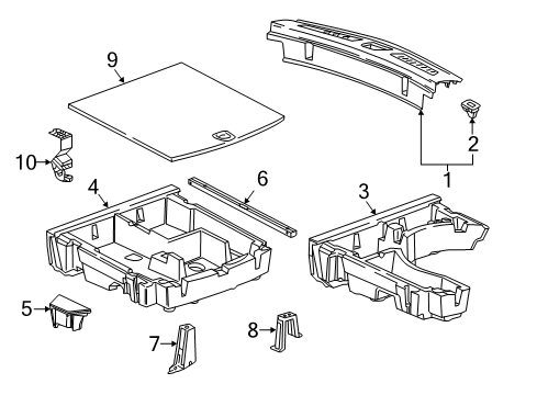 2020 Cadillac XT5 Interior Trim - Rear Body Storage Compart Diagram for 84615192