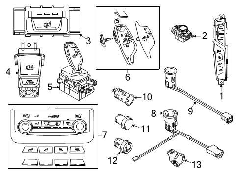 2020 BMW M5 A/C & Heater Control Units REP. KIT FOR RADIO/CLIMATE C Diagram for 61315A0A280