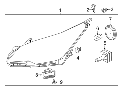 2019 Buick Envision Headlamps HEADLAMP ASM-FRT Diagram for 84340640