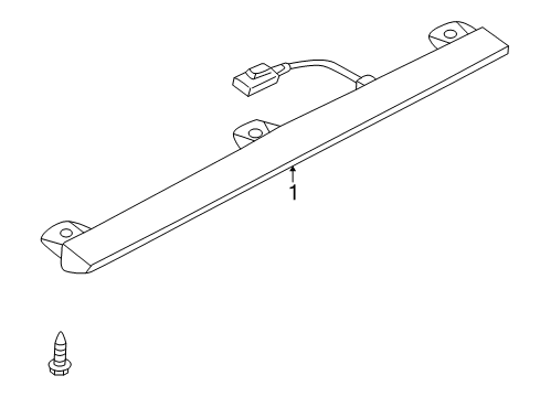 1998 Nissan Altima High Mount Lamps Lamp Assembly-Stop Diagram for 26590-1M110