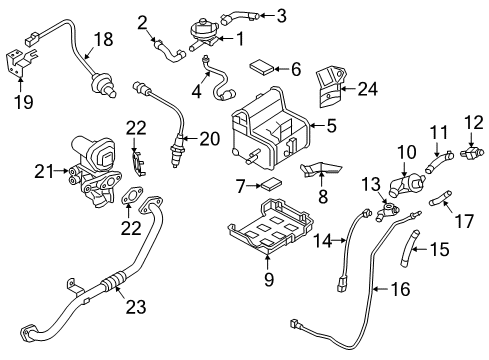2018 Kia Niro EGR System Canister Assembly Diagram for 31420G2500