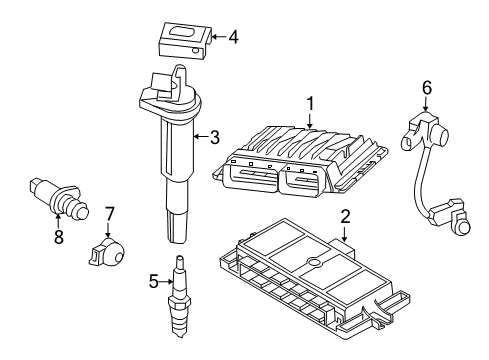 2013 BMW Z4 Powertrain Control Footwell Module 3 Diagram for 61356827064