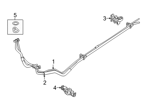 2016 Ford Police Interceptor Utility Rear A/C Lines AC Tube Diagram for FB5Z-19835-B
