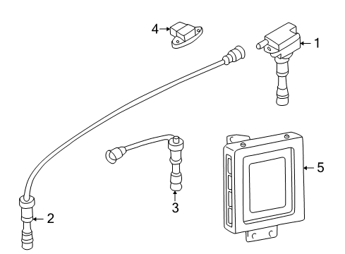 2003 Kia Optima Ignition System Coil Assembly-Ignition Diagram for 27301-37100