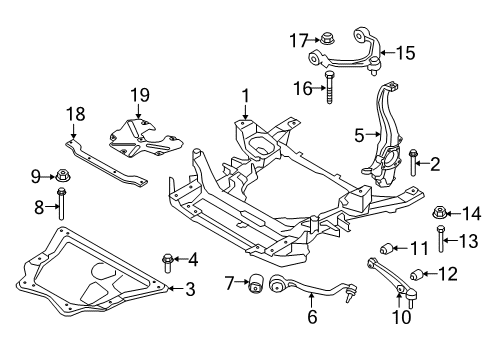 2018 BMW X6 Front Suspension Components, Lower Control Arm, Upper Control Arm, Ride Control, Stabilizer Bar Hexagon Screw With Flange Diagram for 07129908068